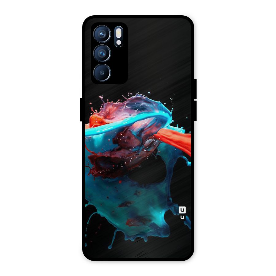 Colour War Metal Back Case for Oppo Reno6 5G