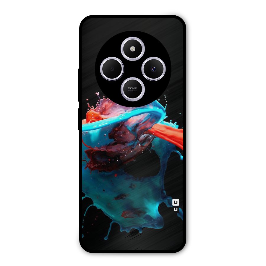 Colour War Metal Back Case for Poco C75 5G