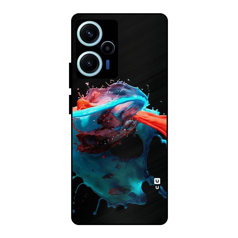 Colour War Metal Back Case for Poco F5