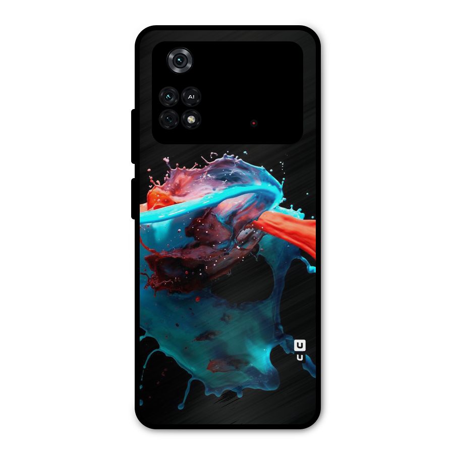 Colour War Metal Back Case for Poco M4 Pro 4G