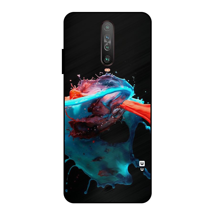 Colour War Metal Back Case for Poco X2