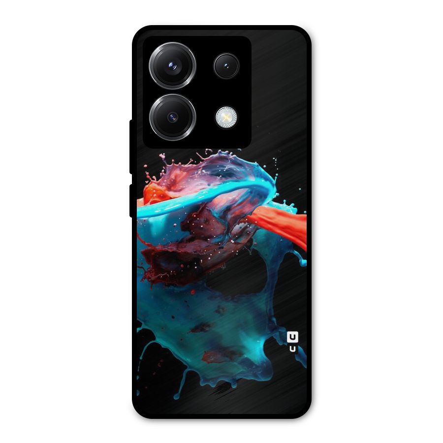 Colour War Metal Back Case for Poco X6