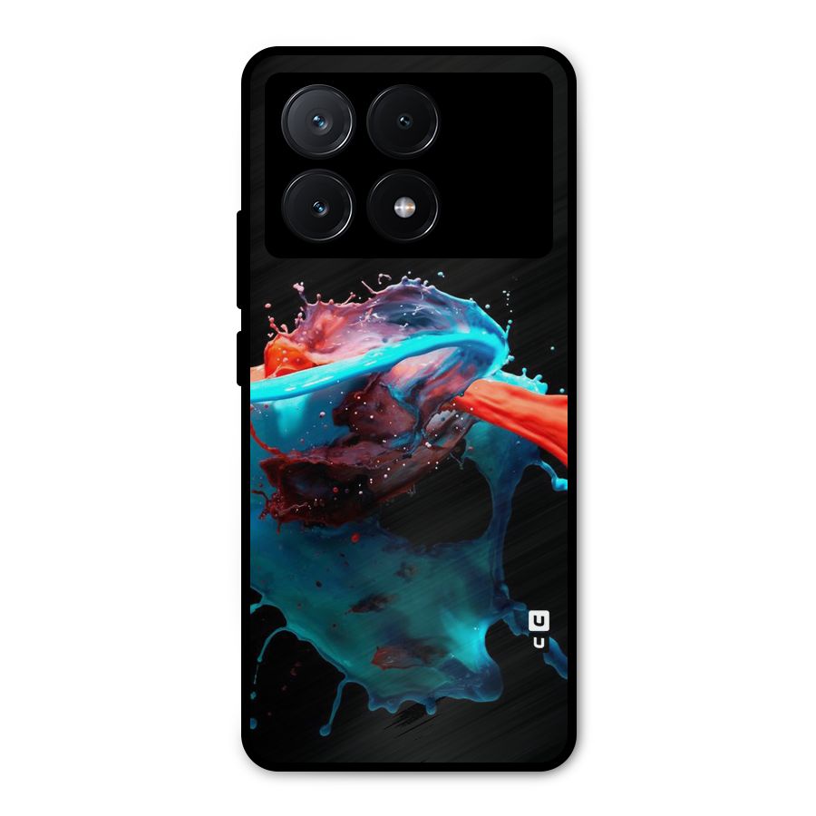 Colour War Metal Back Case for Poco X6 Pro