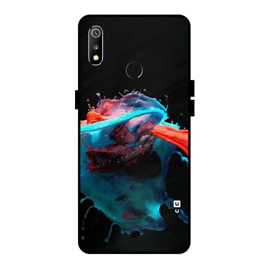 Colour War Metal Back Case for Realme 3i