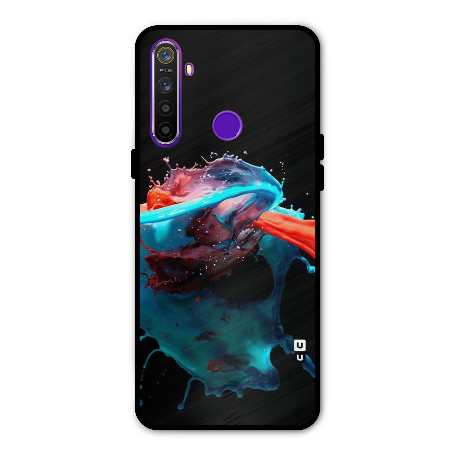Colour War Metal Back Case for Realme 5