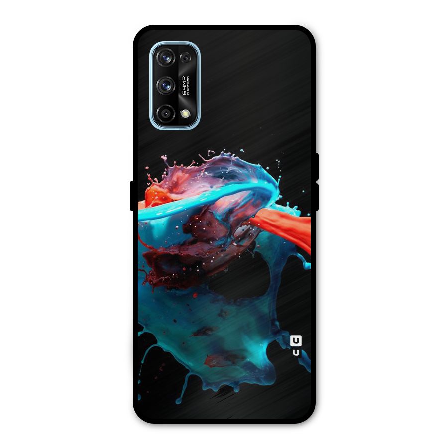 Colour War Metal Back Case for Realme 7 Pro