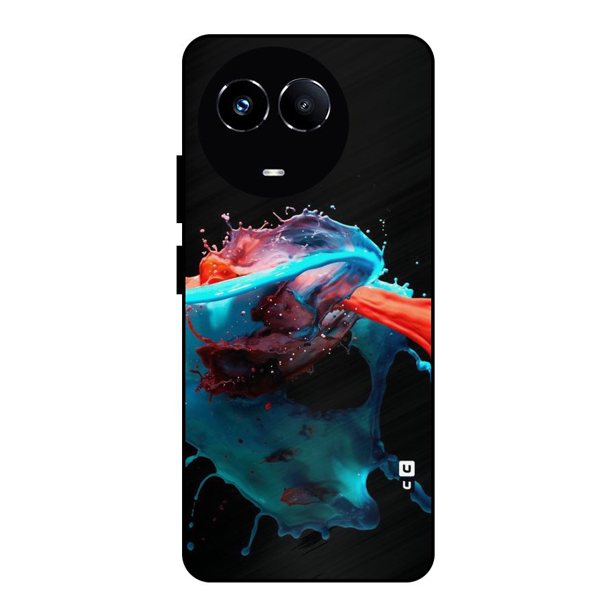 Colour War Metal Back Case for Realme Narzo 60X