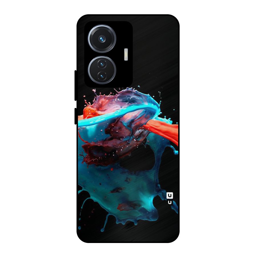 Colour War Metal Back Case for Vivo T1 44W