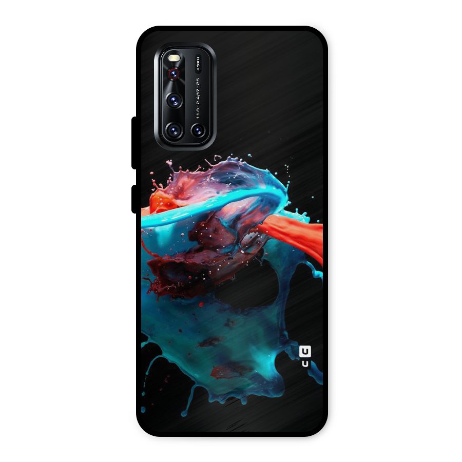 Colour War Metal Back Case for Vivo V19