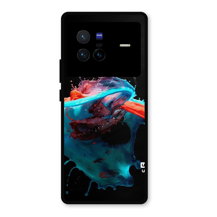 Colour War Metal Back Case for Vivo X80
