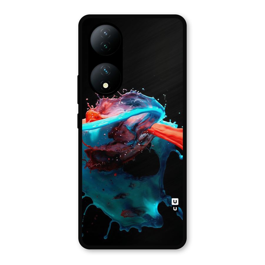 Colour War Metal Back Case for Vivo Y100a