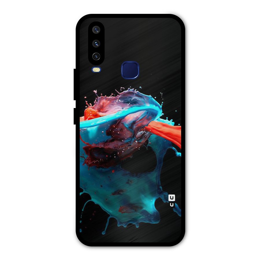 Colour War Metal Back Case for Vivo Y12
