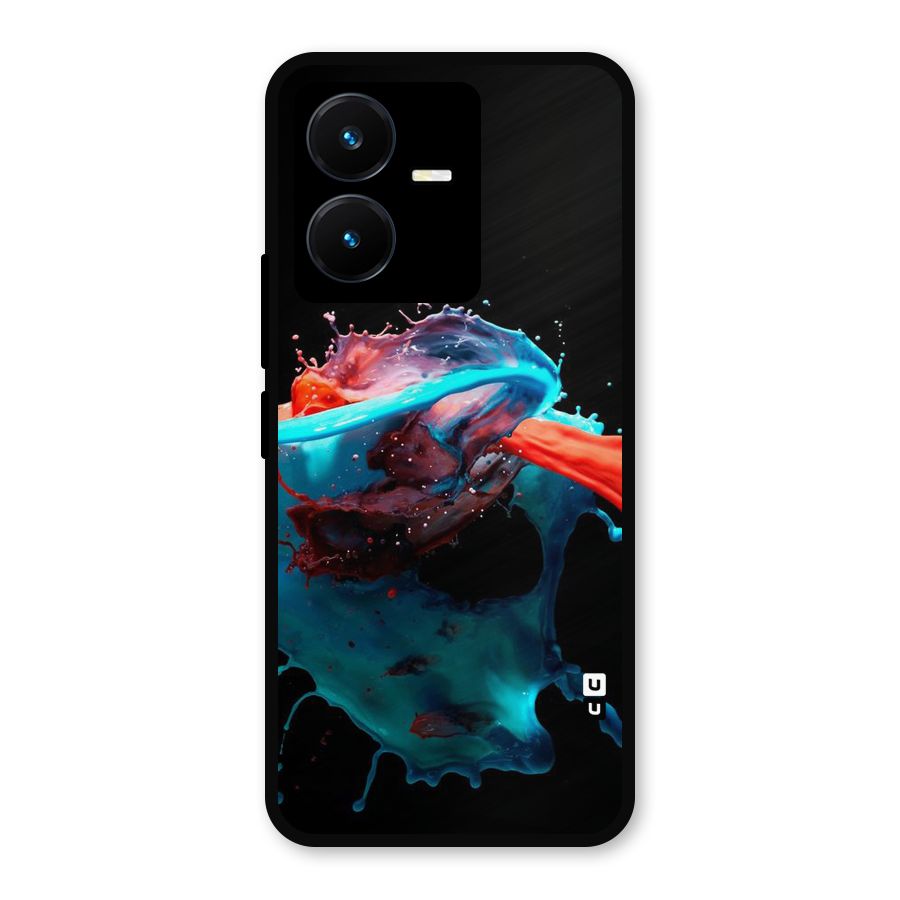 Colour War Metal Back Case for Vivo Y22
