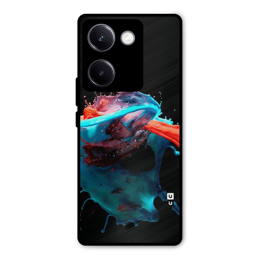 Colour War Metal Back Case for Vivo Y300 Plus