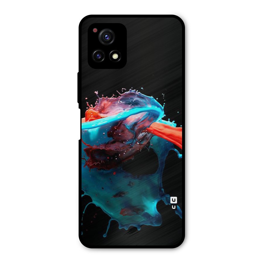 Colour War Metal Back Case for Vivo Y72 5G