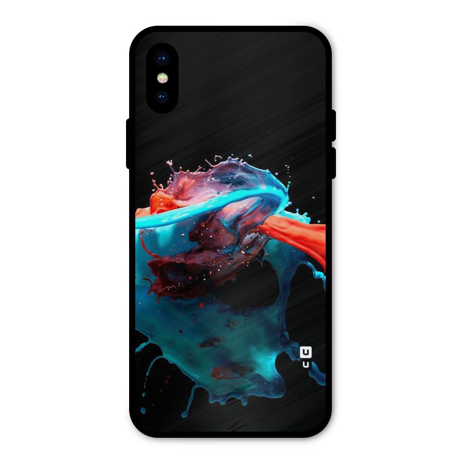 Colour War Metal Back Case for iPhone X
