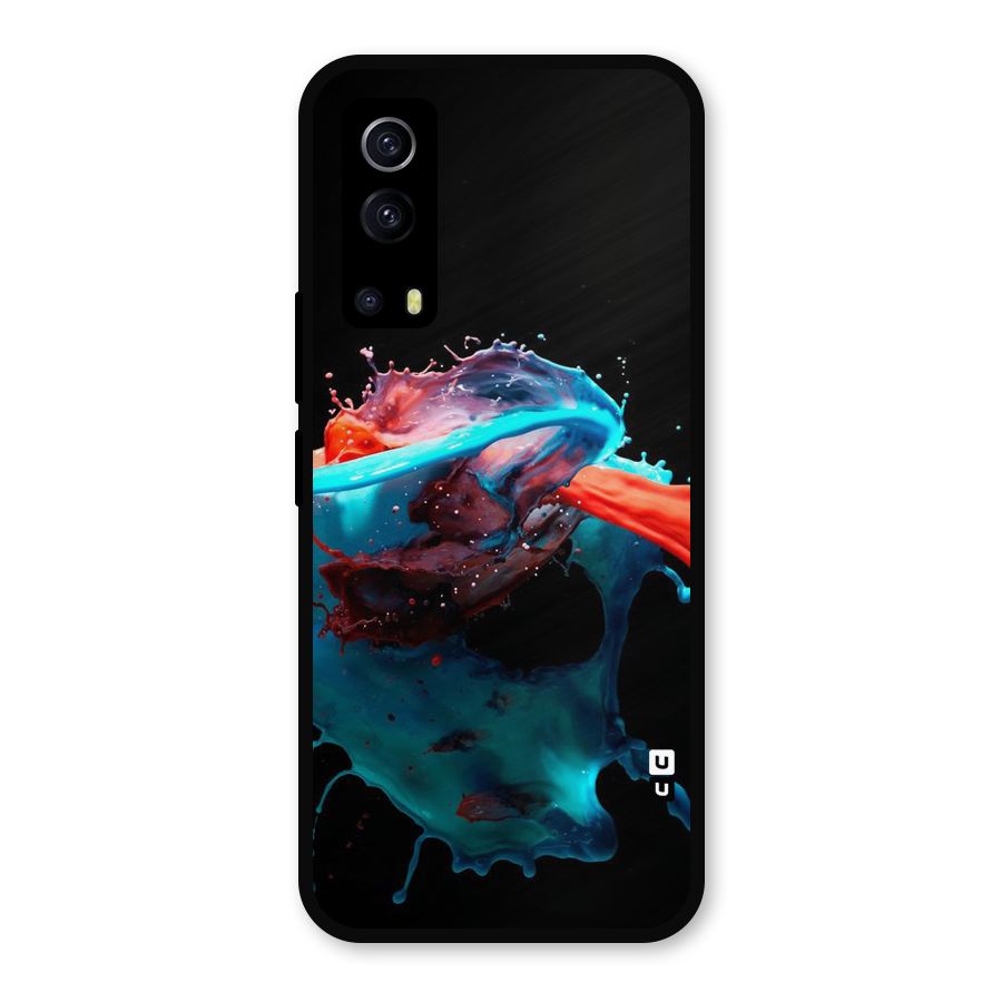 Colour War Metal Back Case for iQOO Z3