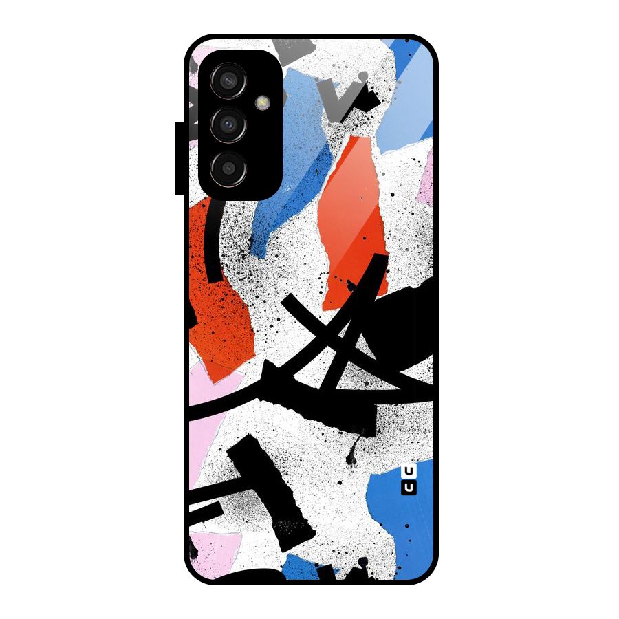 Coloured Abstract Art Glass Back Case for Galaxy F13
