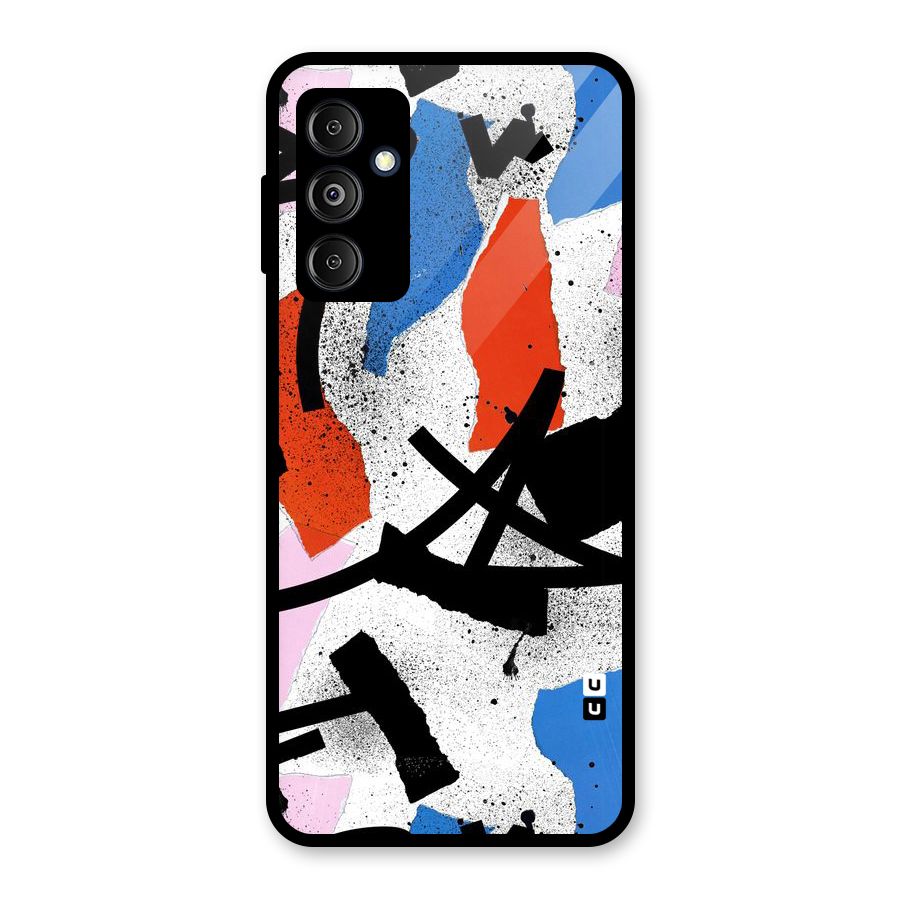 Coloured Abstract Art Glass Back Case for Galaxy M14 5G