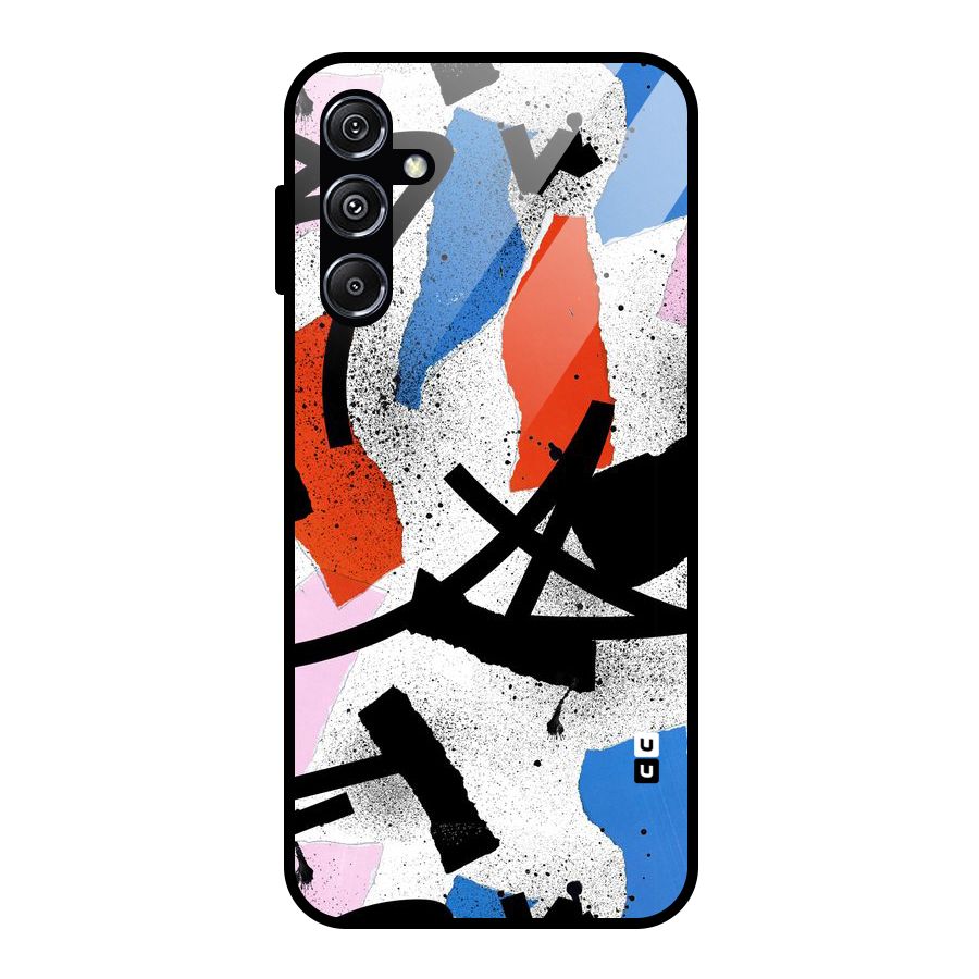 Coloured Abstract Art Glass Back Case for Galaxy M34 5G