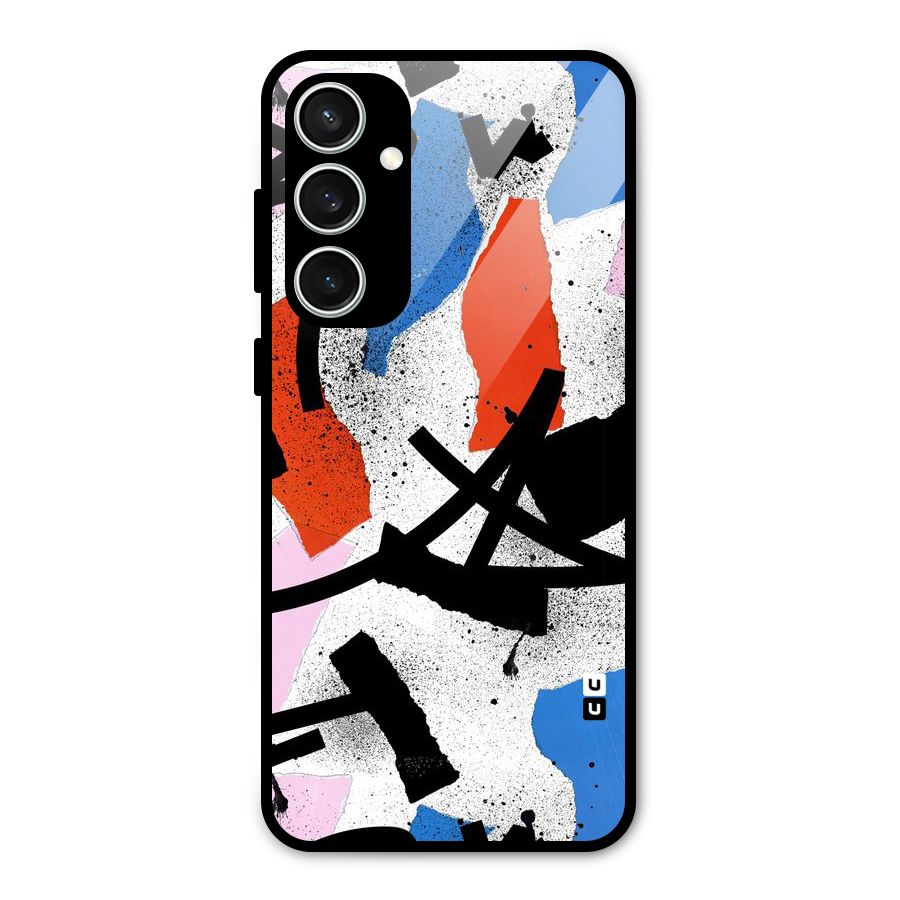 Coloured Abstract Art Glass Back Case for Galaxy S23 FE