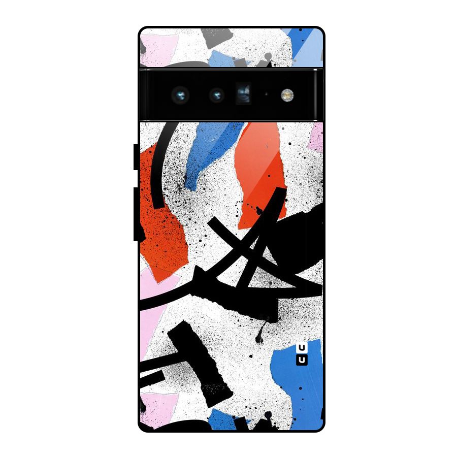 Coloured Abstract Art Glass Back Case for Google Pixel 6 Pro
