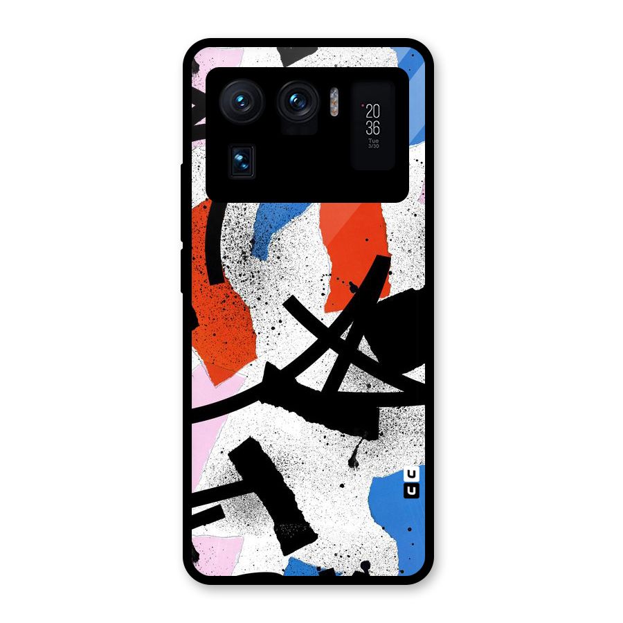 Coloured Abstract Art Glass Back Case for Mi 11 Ultra