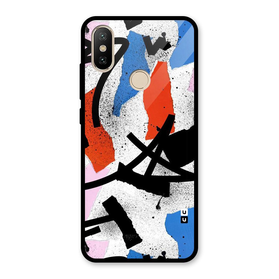Coloured Abstract Art Glass Back Case for Redmi A2