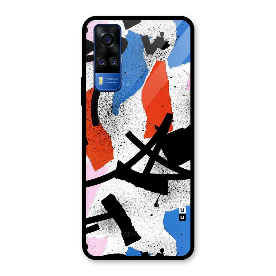 Coloured Abstract Art Glass Back Case for Vivo Y31
