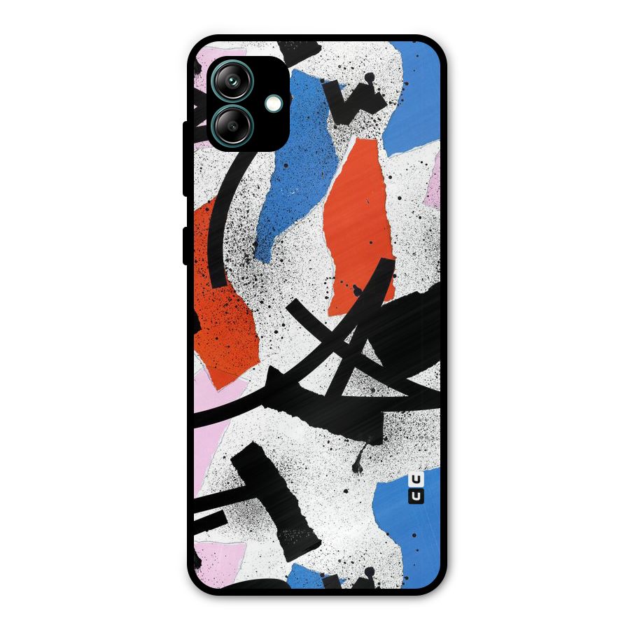 Coloured Abstract Art Metal Back Case for Galaxy A04