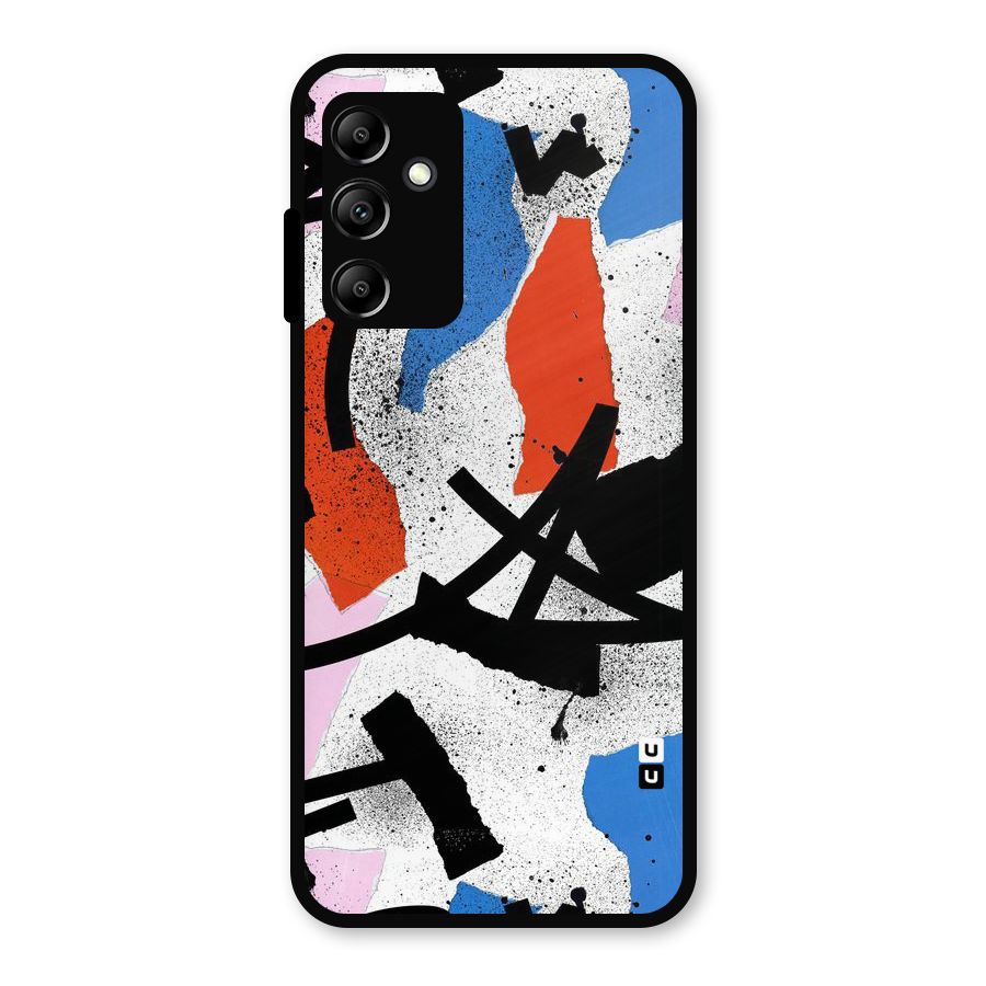Coloured Abstract Art Metal Back Case for Galaxy A14 5G
