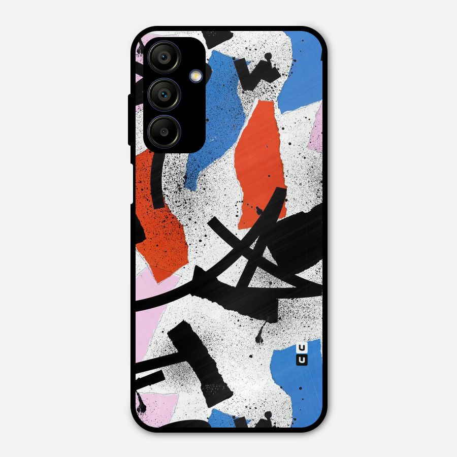 Coloured Abstract Art Metal Back Case for Galaxy A15 5G