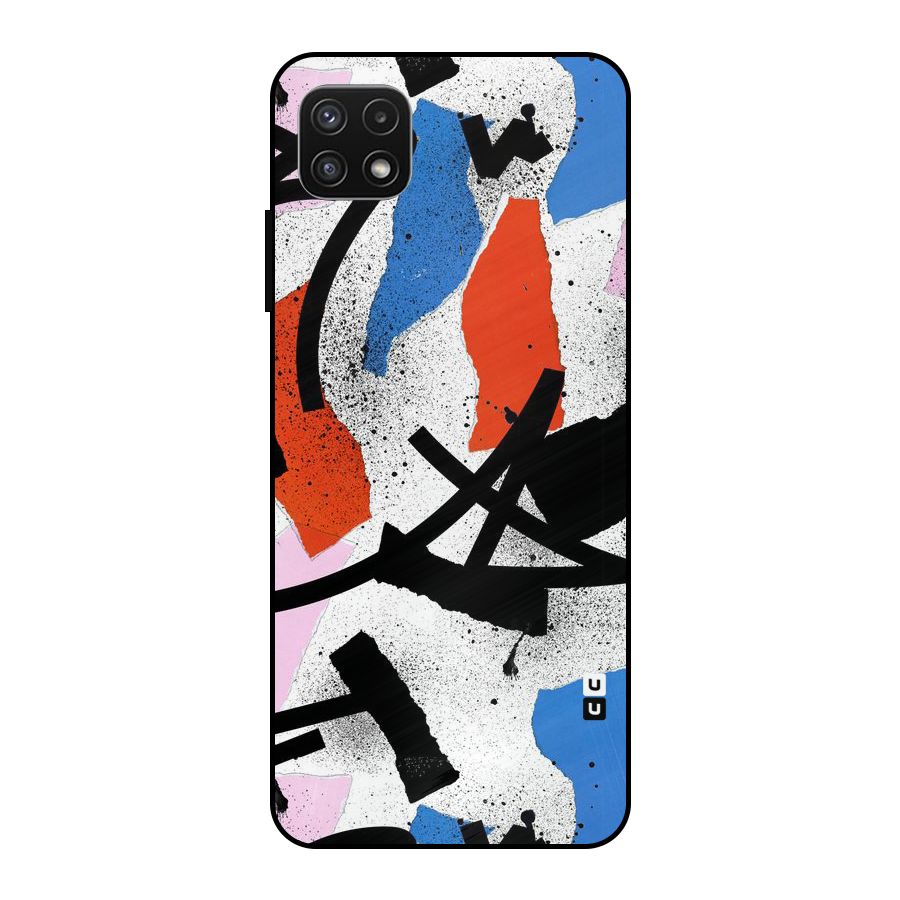 Coloured Abstract Art Metal Back Case for Galaxy A22 5G