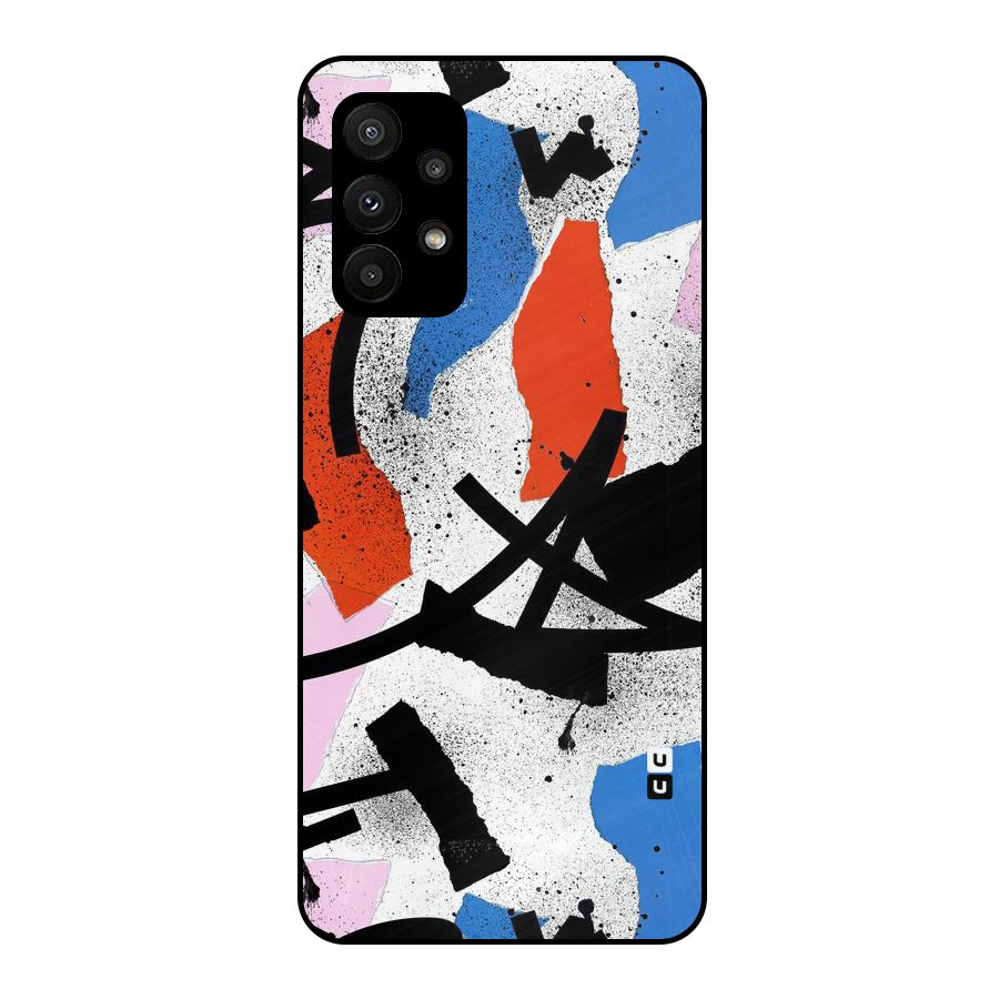 Coloured Abstract Art Metal Back Case for Galaxy A23
