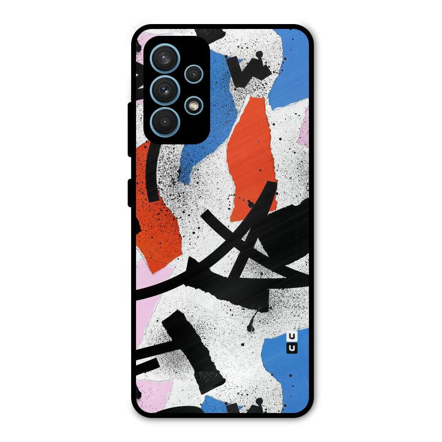 Coloured Abstract Art Metal Back Case for Galaxy A32