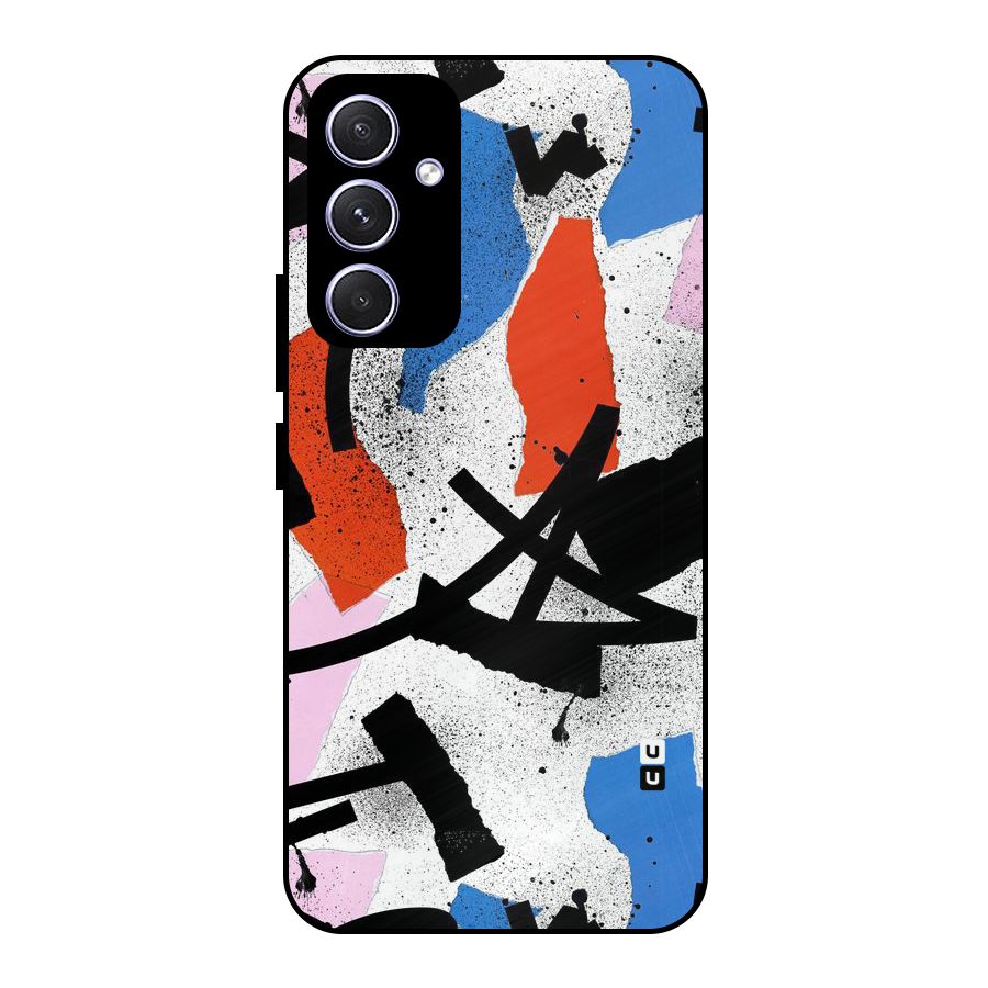 Coloured Abstract Art Metal Back Case for Galaxy A54