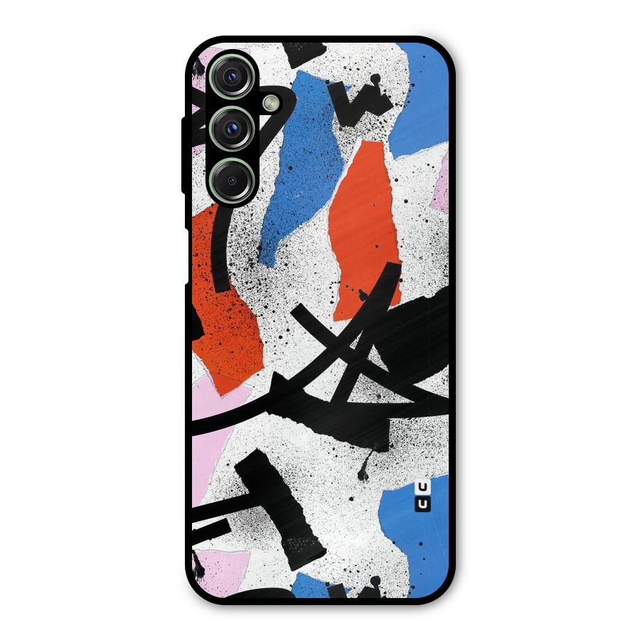 Coloured Abstract Art Metal Back Case for Galaxy F34