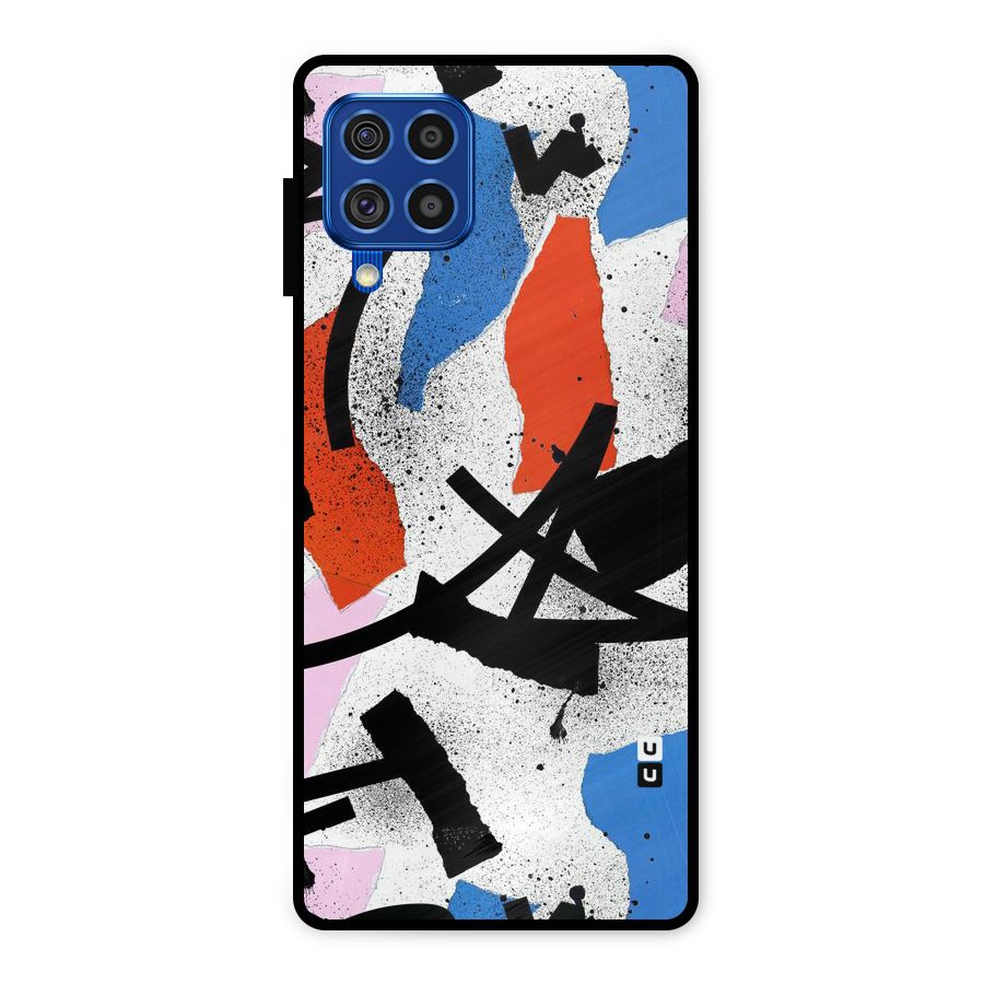 Coloured Abstract Art Metal Back Case for Galaxy F62