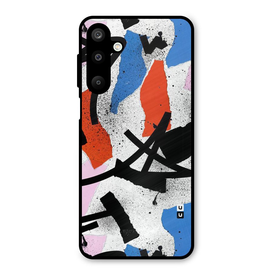 Coloured Abstract Art Metal Back Case for Galaxy M16
