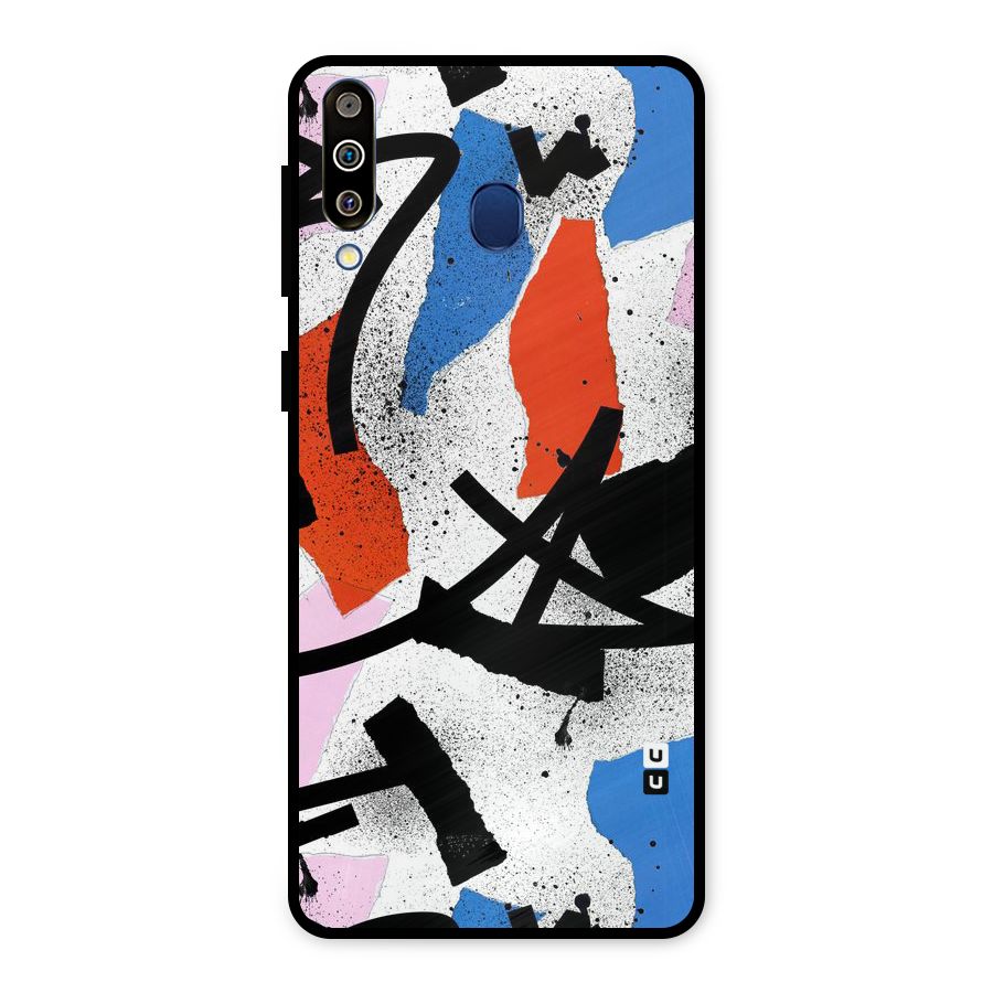 Coloured Abstract Art Metal Back Case for Galaxy M30