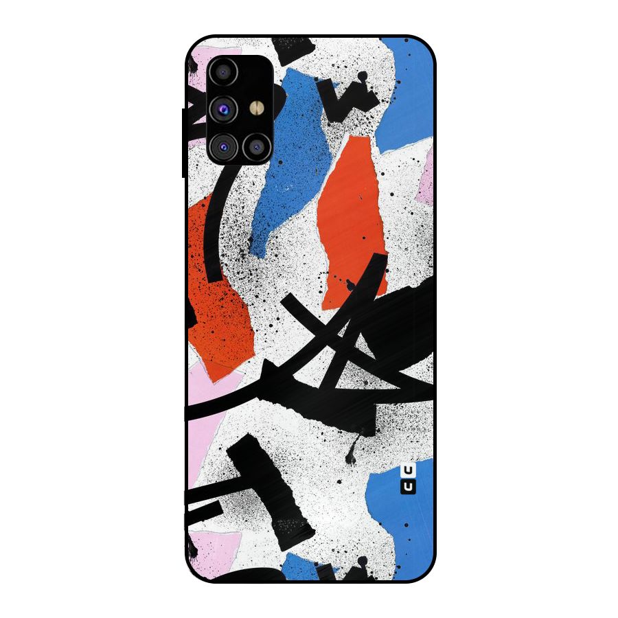 Coloured Abstract Art Metal Back Case for Galaxy M31s