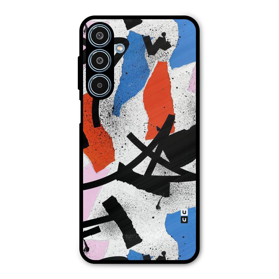 Coloured Abstract Art Metal Back Case for Galaxy M35