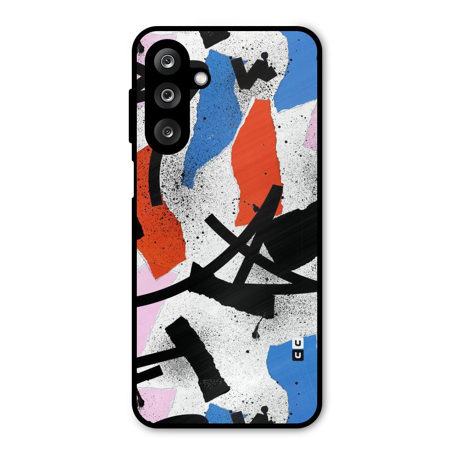 Coloured Abstract Art Metal Back Case for Galaxy M36