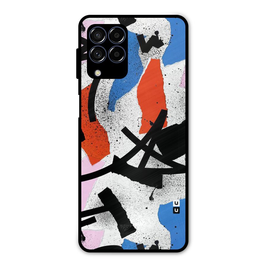 Coloured Abstract Art Metal Back Case for Galaxy M53 5G