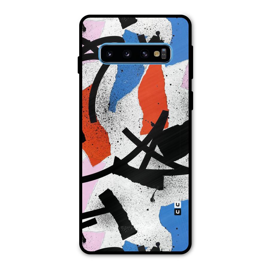 Coloured Abstract Art Metal Back Case for Galaxy S10