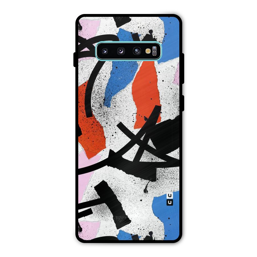 Coloured Abstract Art Metal Back Case for Galaxy S10 Plus