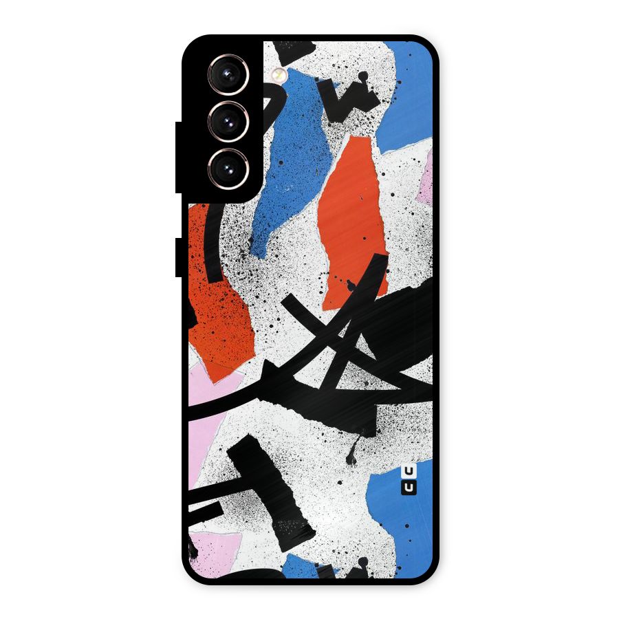Coloured Abstract Art Metal Back Case for Galaxy S21 5G