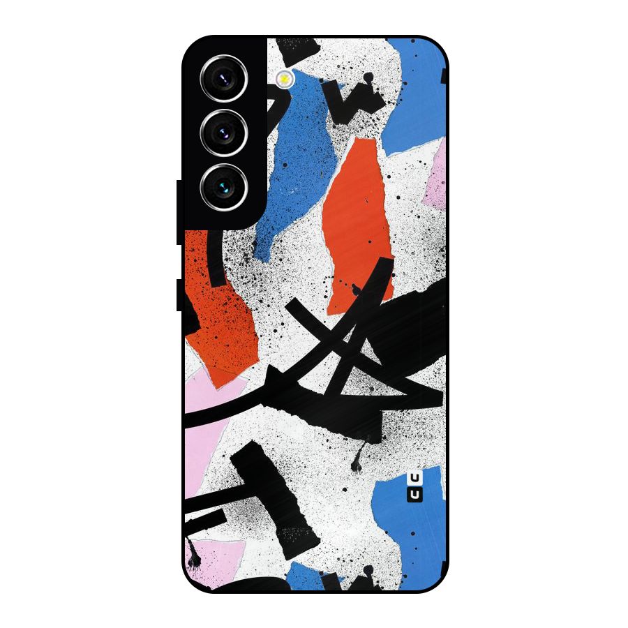 Coloured Abstract Art Metal Back Case for Galaxy S22 5G