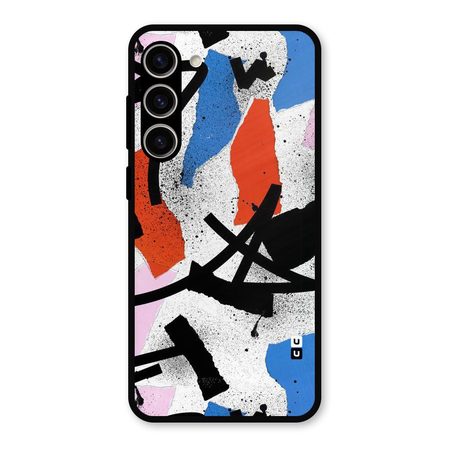 Coloured Abstract Art Metal Back Case for Galaxy S23 Plus