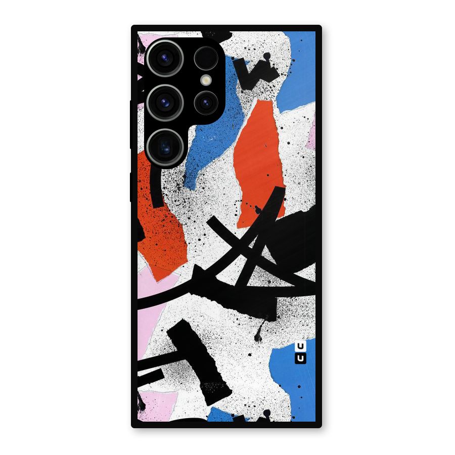 Coloured Abstract Art Metal Back Case for Galaxy S23 Ultra